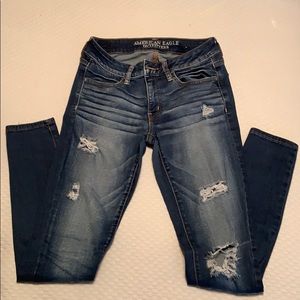 Distressed American Eagle Jeans